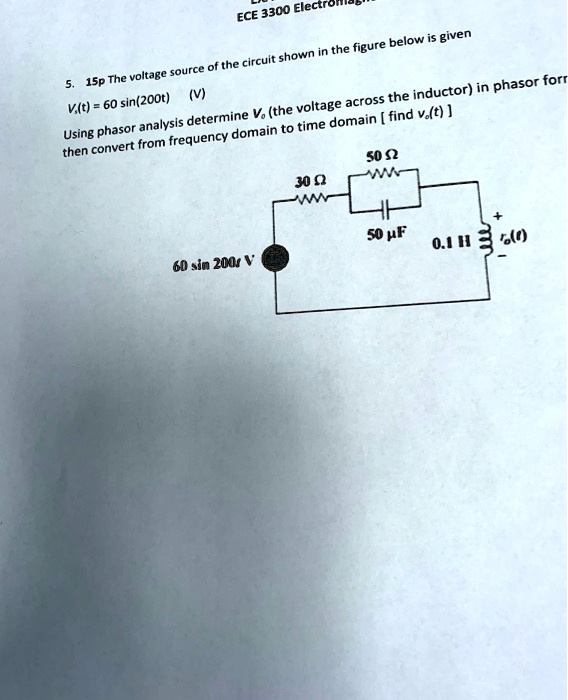 Solved Ece Electro P The Voltage Source Of The Circuit Shown