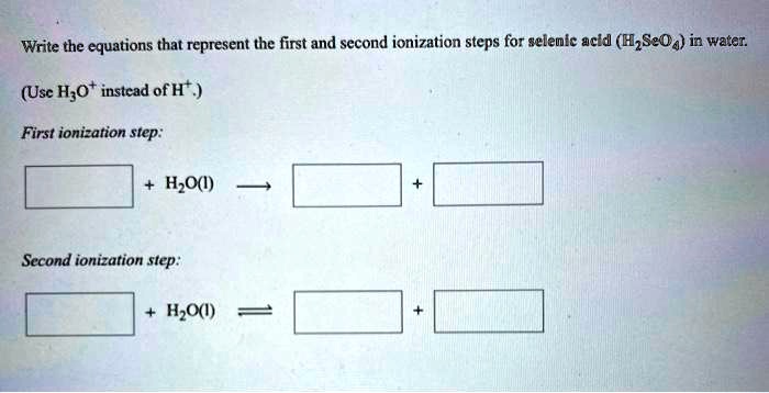 Solved Write The Equations That Represent The First And Second