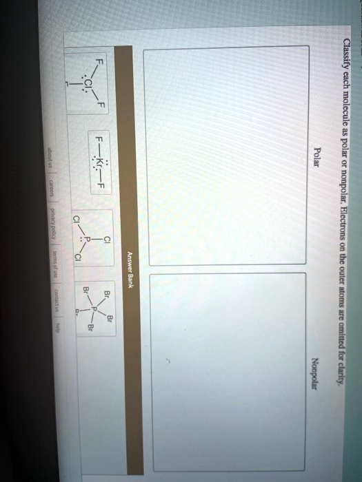 SOLVED Classify Each Molecule As Polar Polar Or Nonpolar Electrons On