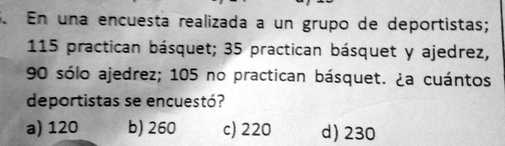 En Una Encuesta Realizada A Un Grupo De Deportistas Practican