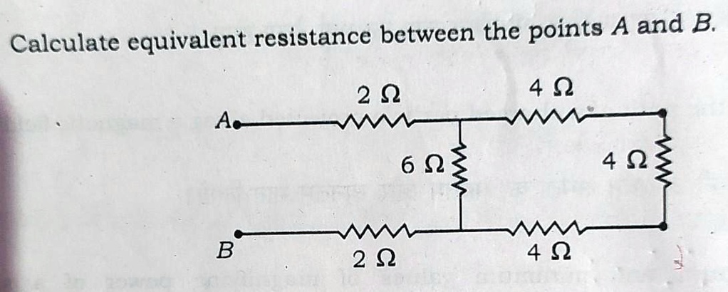 SOLVED Calculate Equivalent Resistance Between The Points A And B