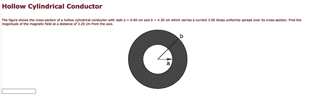 Solved Hollow Cylindrical Conductor The Figure Shows The Cross Section