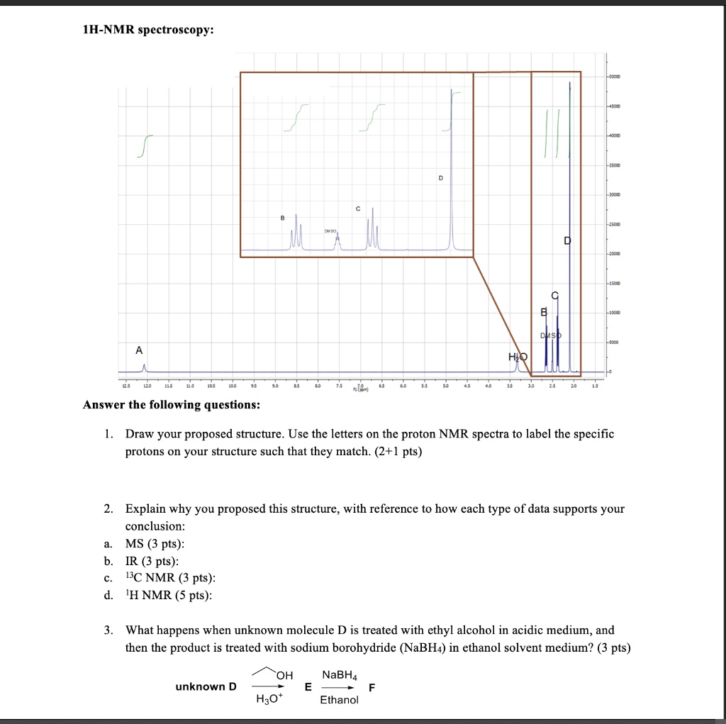 Solved Ih Nmr Spectroscopy Answer The Following Questions Draw Your