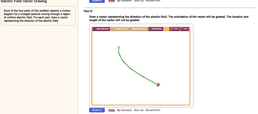 Electric Field Vector Drawing Ubmit Each Of The Four Parts Of This