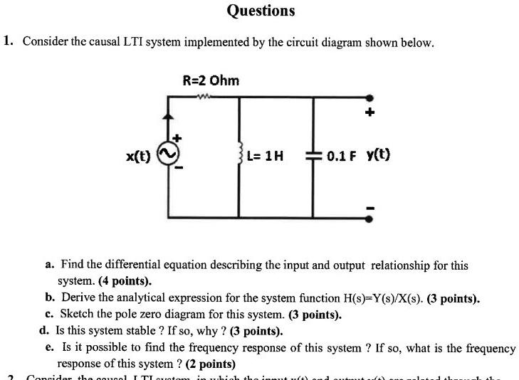 Solved Text Signal System Questions Consider The Causal Lti System