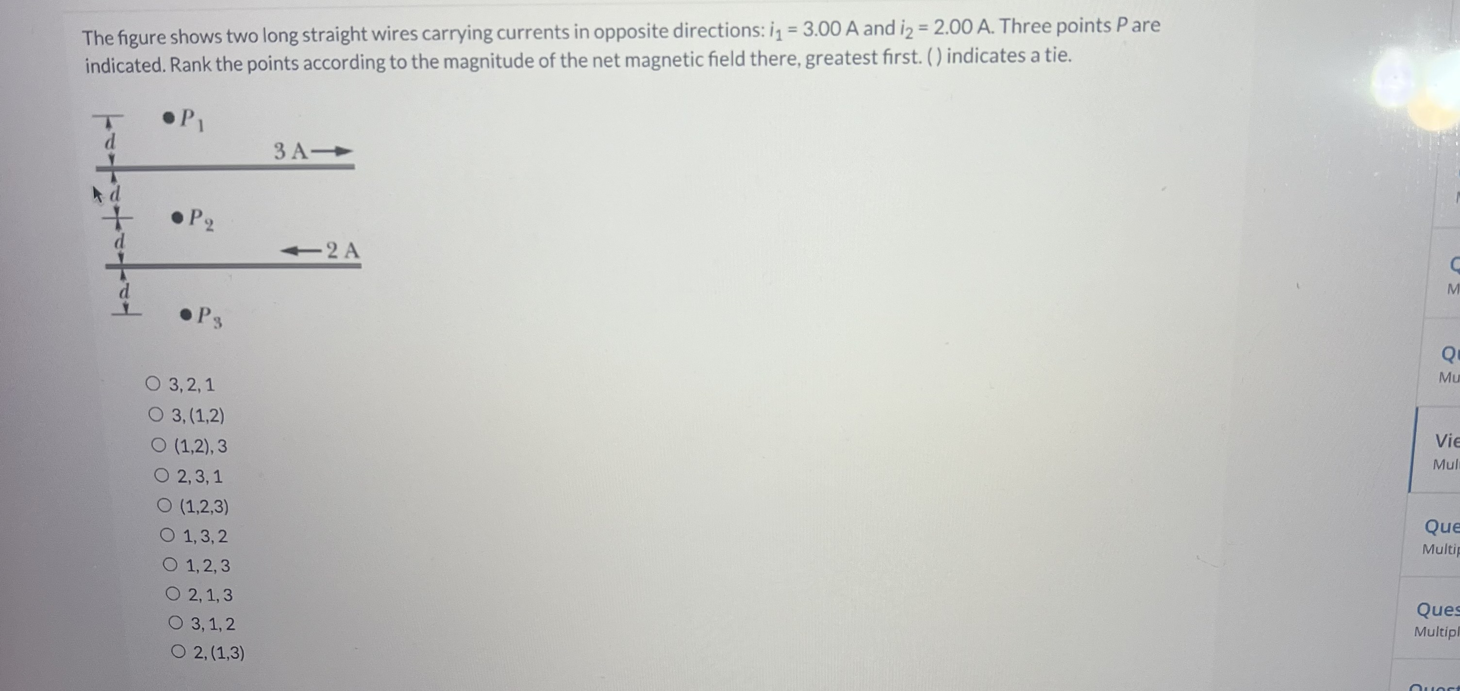 Solved The Figure Shows Two Long Straight Wires Carrying Currents In