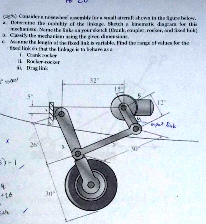 25 Consider A Nosewheel Assembly For A Small Aircraft Shown In The