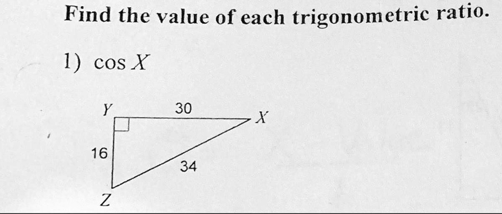 Solved Help Hurry Pls Find The Value Of Each Trigonometric Ratio