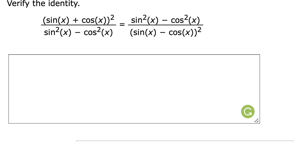 SOLVED Verify The Identity Sin X Cos X Sin2 X Cos2 X Sin2 X