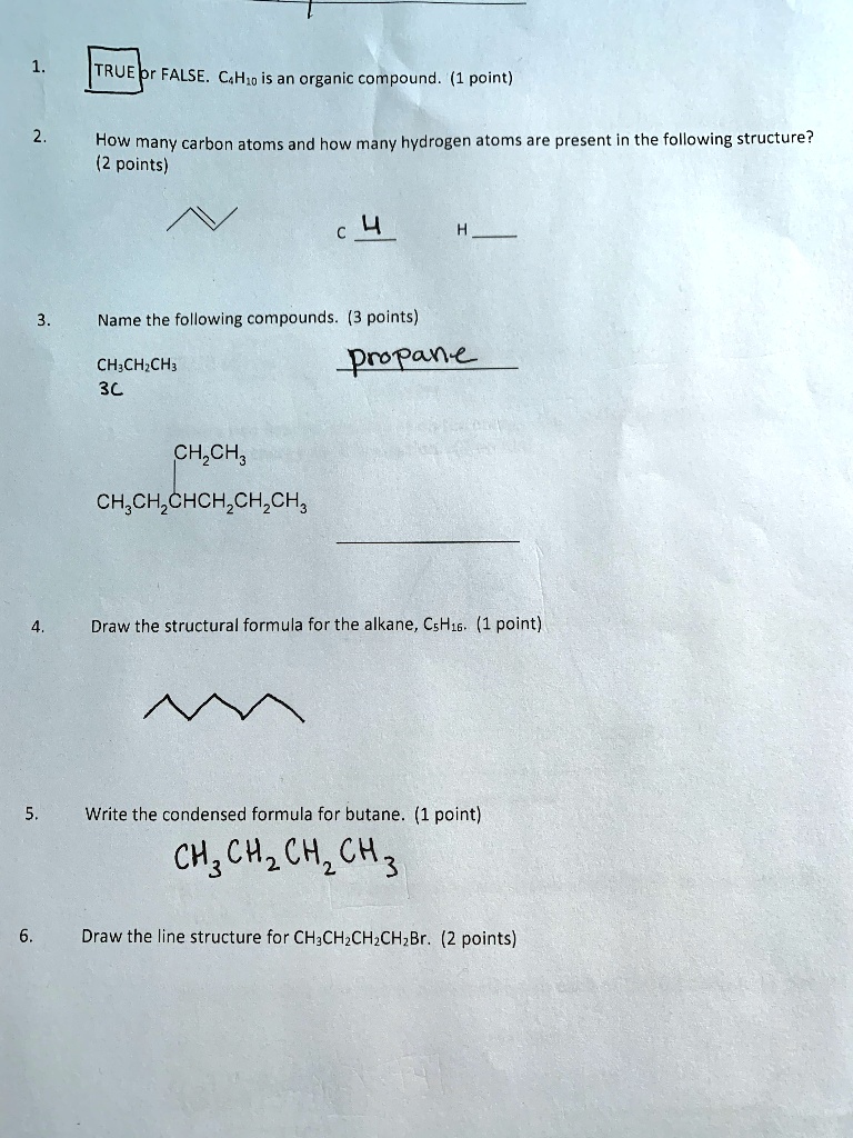 Solved True Pr False Chin Is An Organic Compound Point How Many