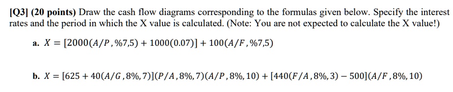 Solved Q Points Draw The Cash Flow Diagrams Corresponding To