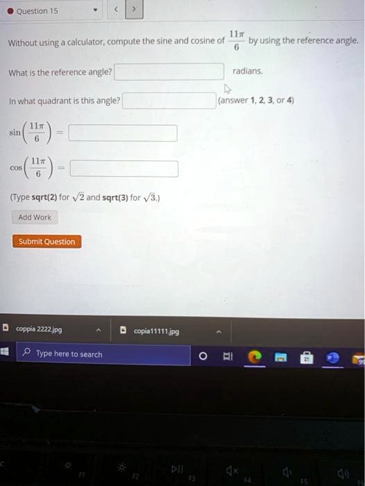 Solved Question Ut Without Using Calculator Compute The Sine And