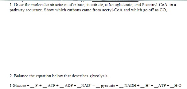 Draw The Molecular Structures Of Citrate Isocitrate Alpha