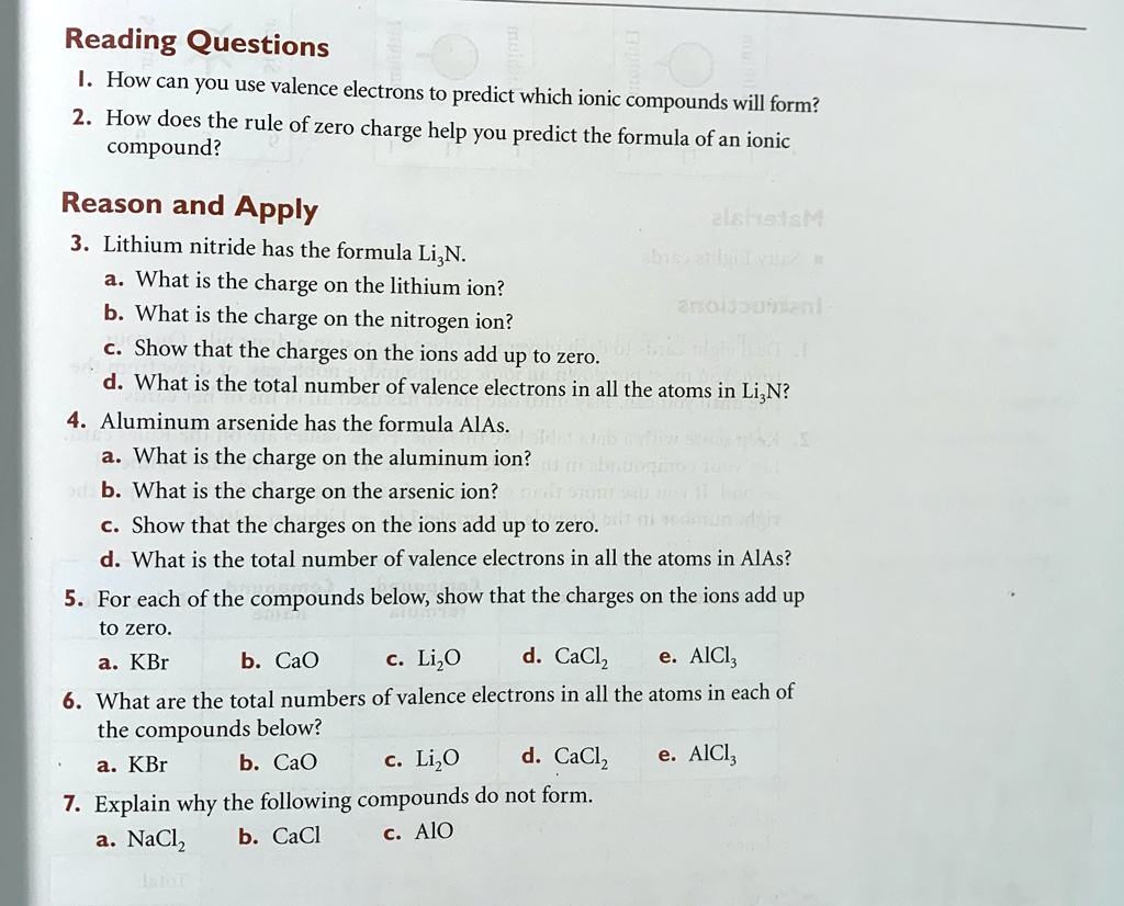 SOLVED 1 2 3 5 6a 7a Reading Questions How Can YOU Use Valence