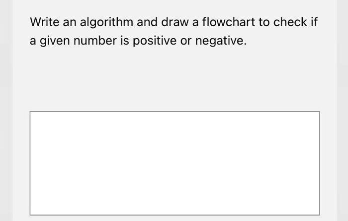 SOLVED Write An Algorithm And Draw A Flowchart To Check If A Given