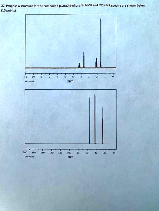 SOLVED Propose Structure For The Compound GHsCl Whose NMR And 13C NMR