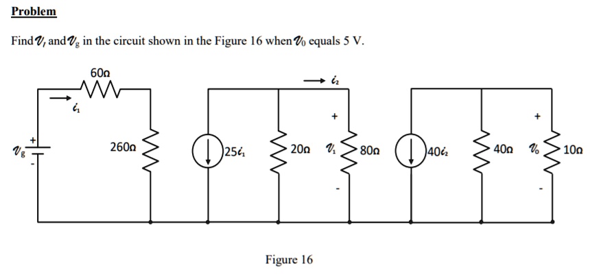 Solved Find V And I In The Circuit Shown In Figure When V Equals