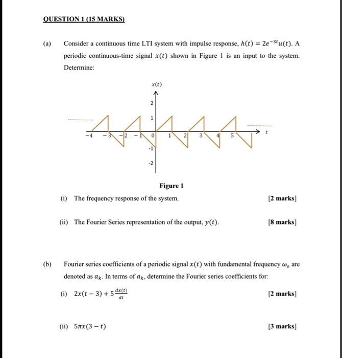 Solved Question Marks A Consider A Continuous Time Lti System