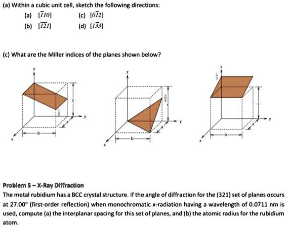 SOLVED A Within A Cubic Unit Cell Sketch The Following Directions