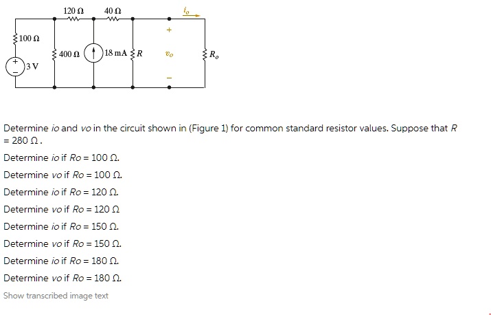 Solved Wm Wm Determine Io And Vo In The Circuit Shown In