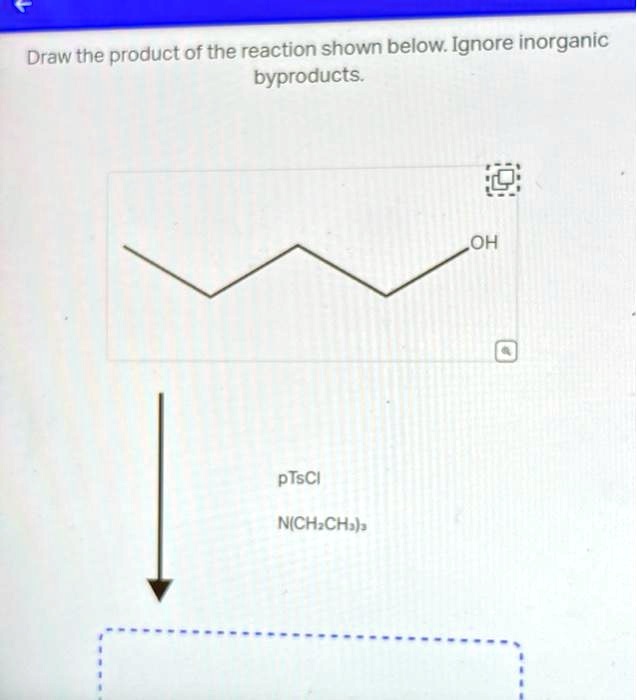 Solved Texts Draw The Product Of The Reaction Shown Below Ignore