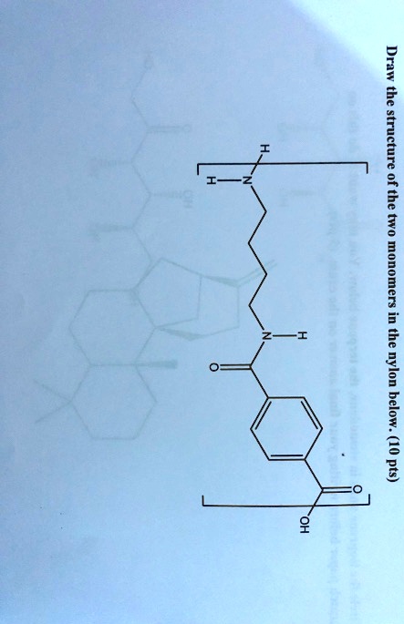 SOLVED Draw The Structure Of The Two Monomers The Nylon Below 10 Pts