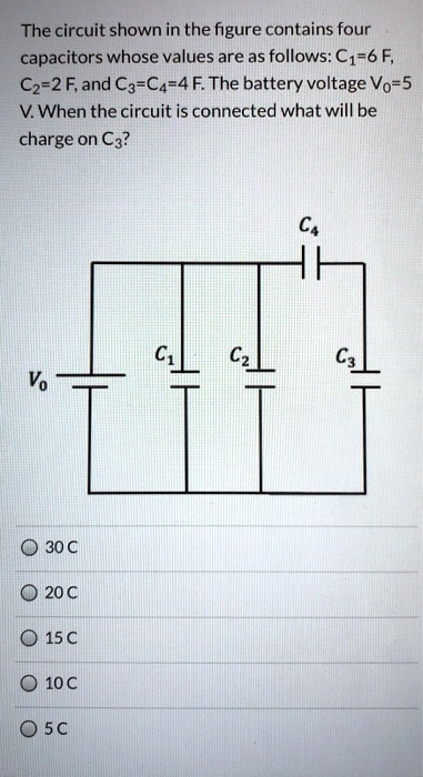 SOLVED The Circuit Shown In The Figure Contains Four Capacitors Whose