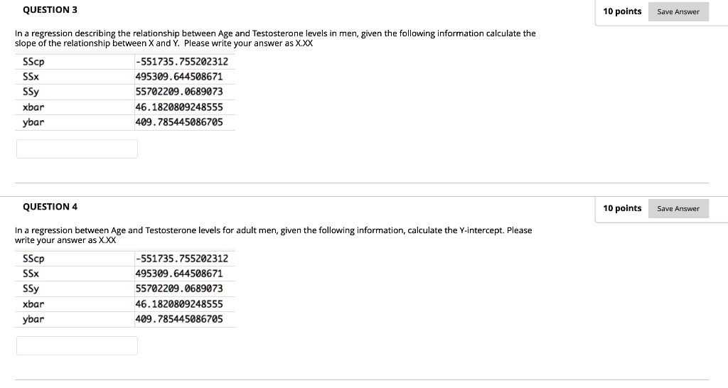Solved Question Points Sjve Answer Regression Describing The