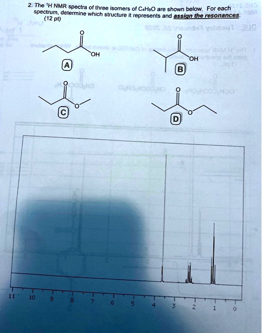 The H Nmr Spectra Of Three Isomers Of Caheo Are Solvedlib