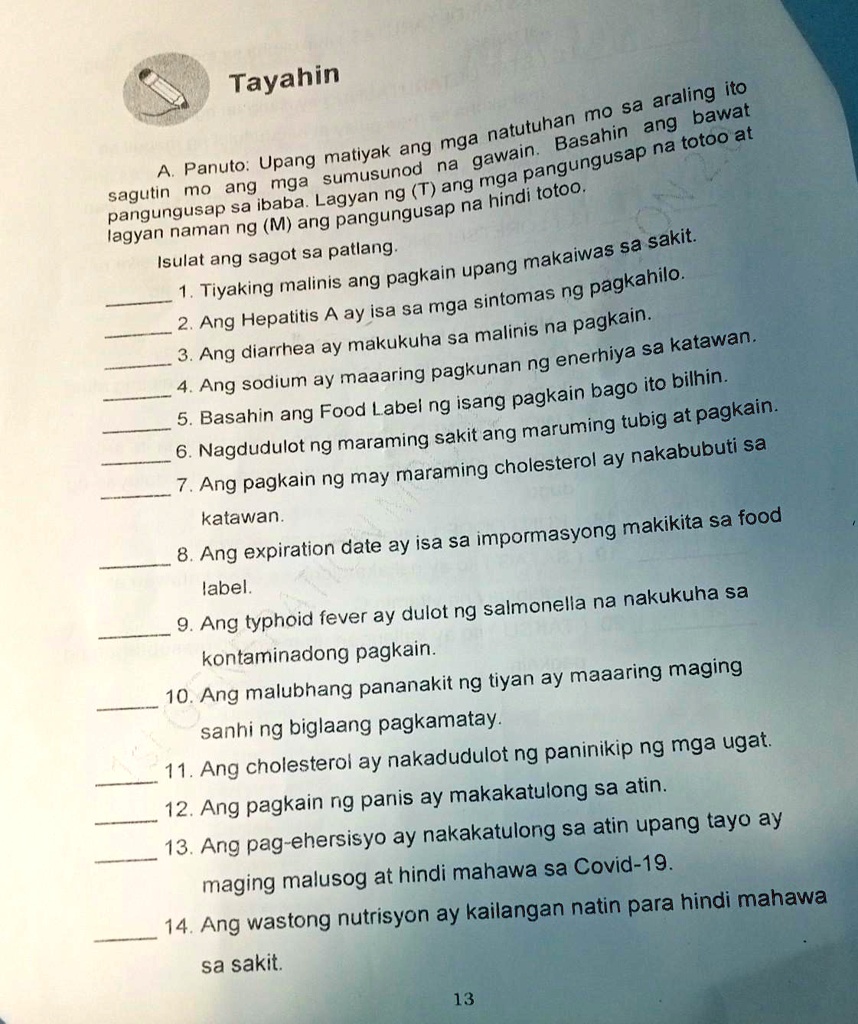 SOLVED A Panuto Upang Matiyak Ang Mga Natutuhan Mo Sa Araling Ito