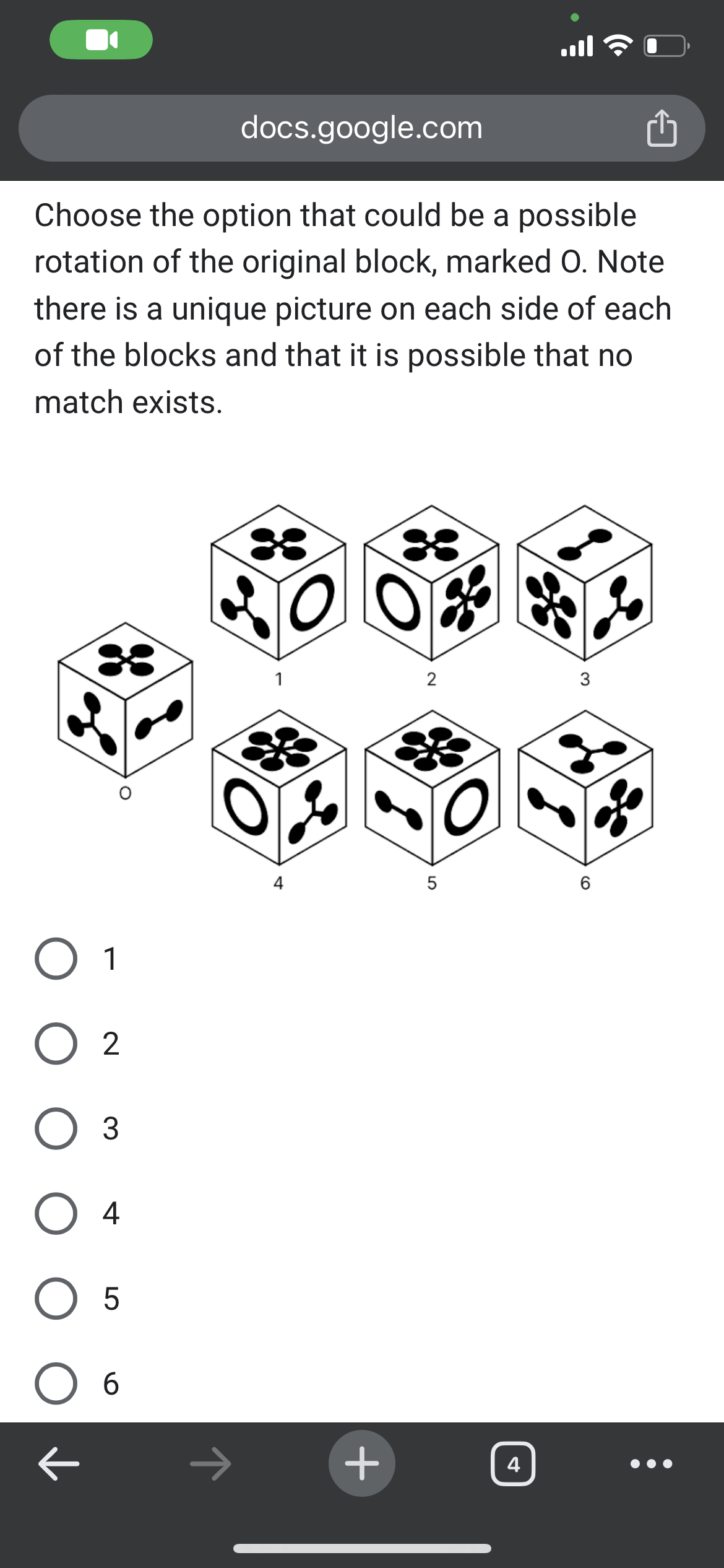 Choose The Option That Could Be A Possible Rotation Of The Original