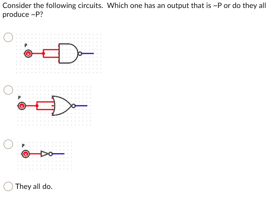 Solved Consider The Following Circuits Which One Has An Output That