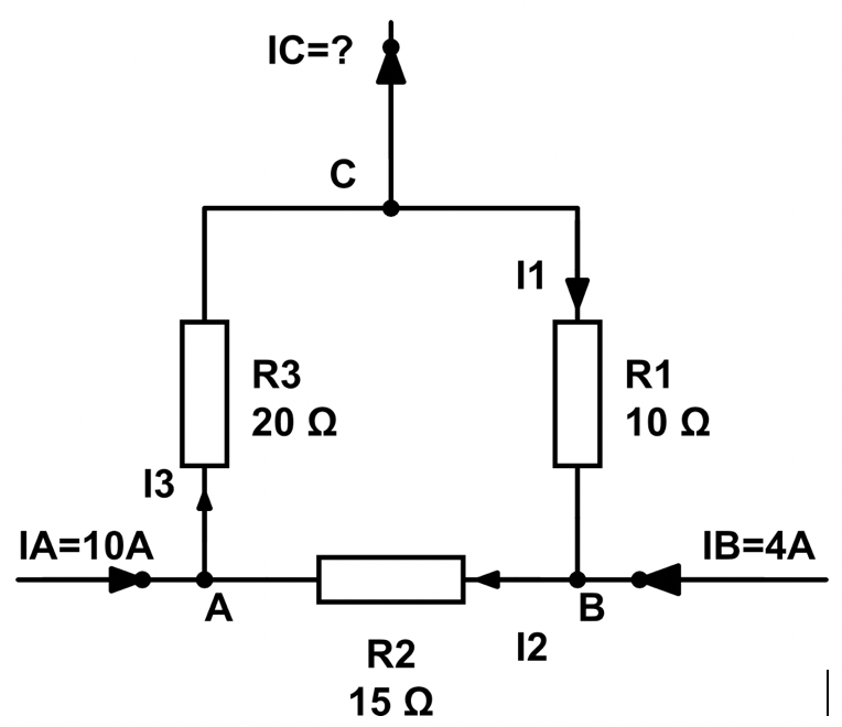 SOLVED Determine IC And The Currents I1 I2 And I3 In Each Resistor