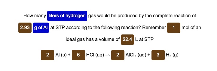 SOLVED How Many Liters Of Hydrogen Gas Would Be Produced By The