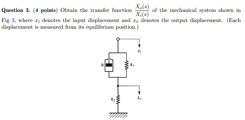 SOLVED X S Question 3 4 Points Obtain The Transfer Function Of