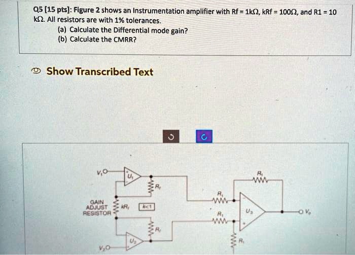 Solved Q Pts Figure Shows An Instrumentation Amplifier With Rf