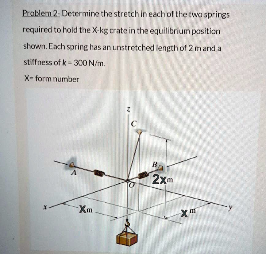 Solved Problem Determine The Stretch In Each Of The Two Springs