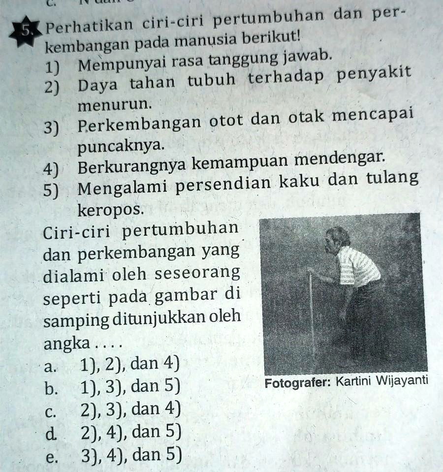 Solved Mohon Bantuannya Ciri Ciri Pertumbuhan Dan Per Perhatikan