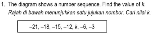 SOLVED The Diagram Shows A Number Sequence Find The Value Of K Rajah