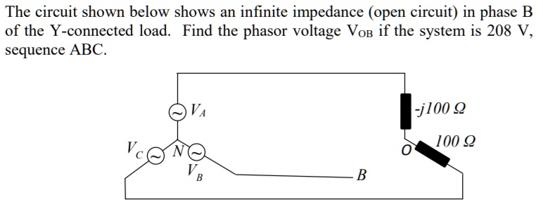 Solved The Circuit Shown Below Exhibits An Infinite Impedance Open