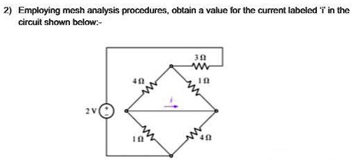 Solved Employing Mesh Analysis Procedures Obtain A Value For The