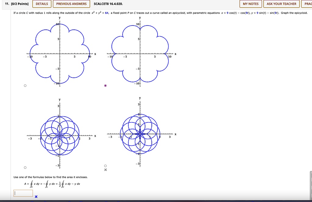 SOLVED If A Circle C With Radius 1 Rolls Along The Outside Of The