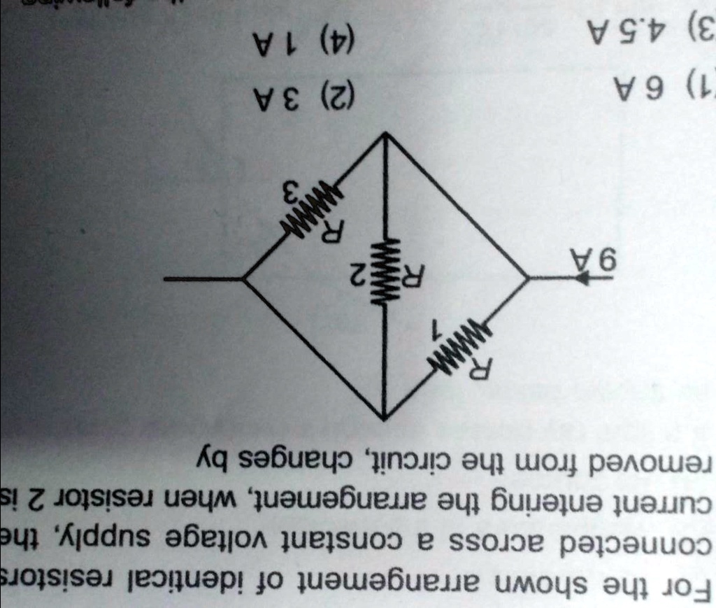 Solved For The Shown Arrangement Of Identical Resistors Connected