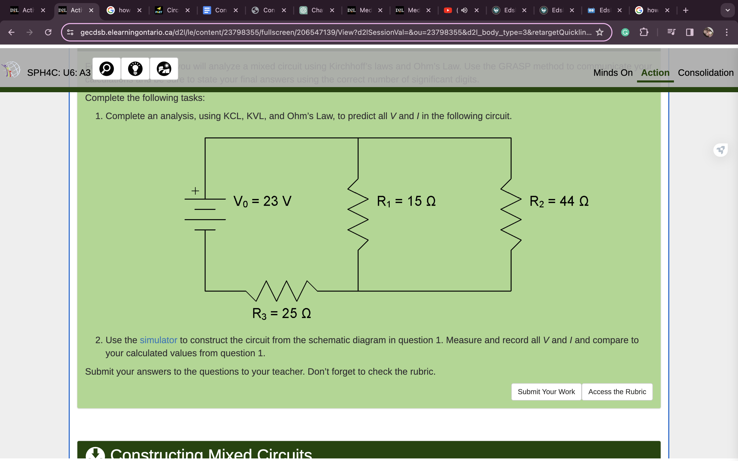 Solved Sph C U A Minds On Action Consolidation Complete The