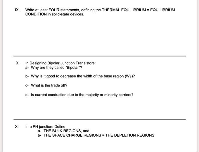 Solved Write At Least Four Statements Defining The Thermal