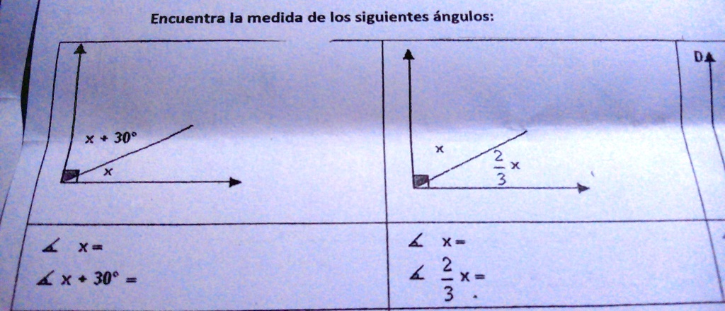 SOLVED Encontrar la medida de los ángulos Encuentra la medida de los