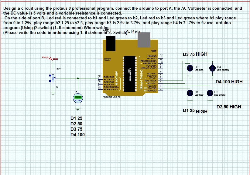 Solved Design A Circuit Using The Proteus Professional Program