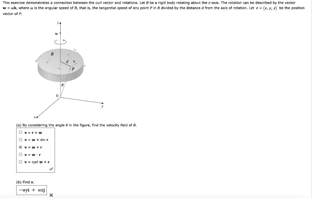 Solved This Exercise Demonstrates Connection Between The Curl Vector