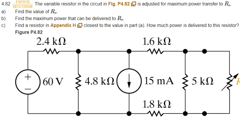 Solved Pspice The Variable Resistor In The Circuit In Fig P