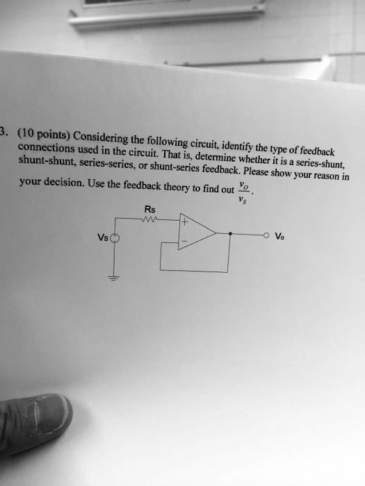 SOLVED Considering The Following Circuit Identify The Type Of